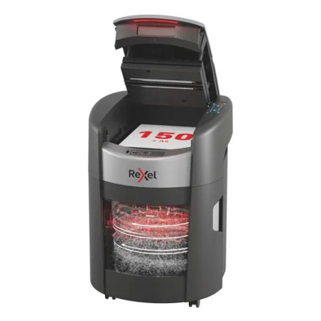 Rexel ShredMax AutoFeed+ 150M automatic paper shredder, P5, 150 sheets, 15-litre waste bin