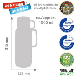 ROTPUNKT Glass thermos...