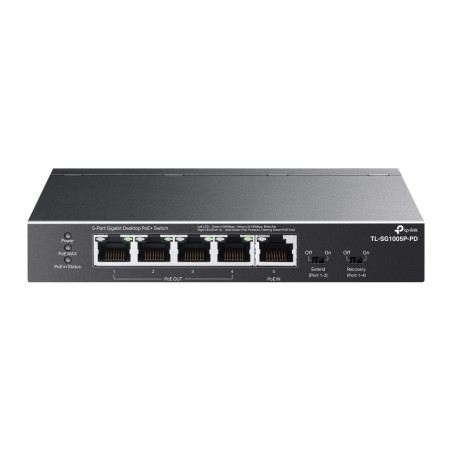 Switch|TP-LINK|TL-SG1005P-PD|Desktop/pedestal|5x10Base-T / 100Base-TX / 1000Base-T|PoE+ ports 5|TL-SG1005P-PD