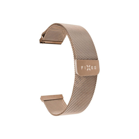Fixed | Mesh Strap with Quick Release 20mm for Smartwatch | Rose gold