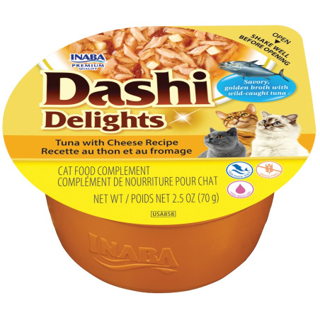 INABA Dashi Delights Tuna with cheese recipe - wet cat food - 70g