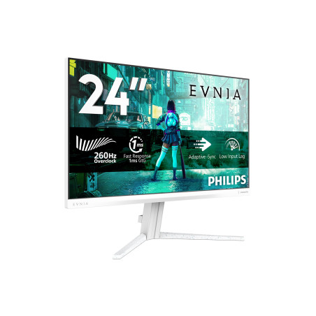 Philips | Evnia 24M2N3201PL/00 | 24 " | Fast IPS | FHD | 16:9 | 260 Hz | 1 ms | 1920 x 1080 pixels | 300 cd/m² | HDMI ports quantity 1 | White