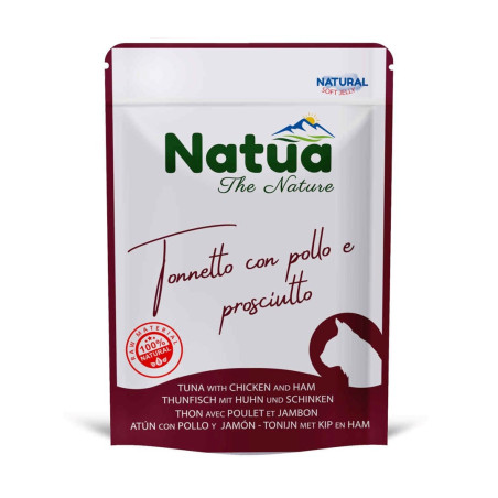 NATUA tuna and chicken with ham - wet cat food - 70g