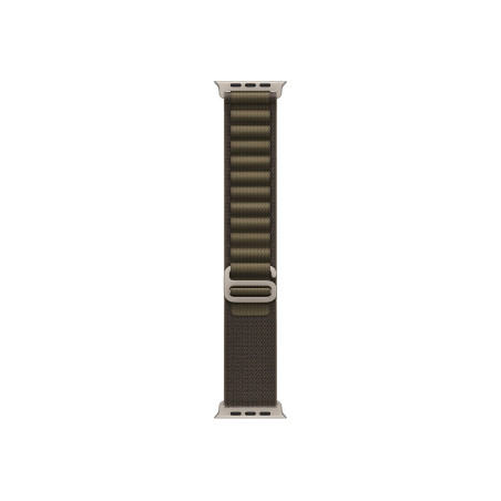APPLE 49mm Dark Olive Alpine Loop - Small - Natural Titanium Finish | Apple