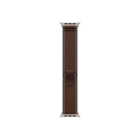 Apple 49mm Dark Umber Trail Loop | S/M (130-180 mm) | 90% recycled polyester, 100% recycled spandex, 90% recycled titanium, 60% recycled nylon | Brown