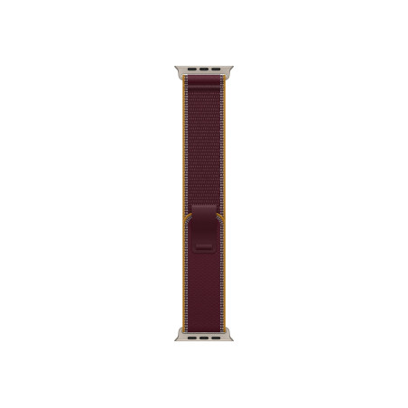 APPLE 49mm Burgundy Trail Loop - S/M - Natural Titanium Finish | Apple
