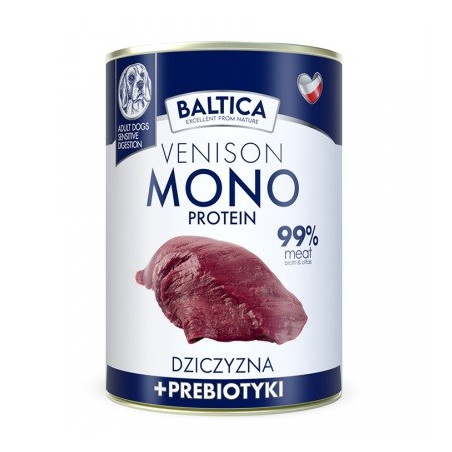 BALTICA Nutraceutic Monoprotein Venison with prebiotics - wet dog food - 400g