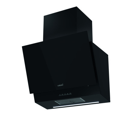 CATA Hood | THALASSA 600 GBK | Wall mounted | Energy efficiency class A | Width 60 cm | 811 m³/h | Electronic | LED | Black Glass