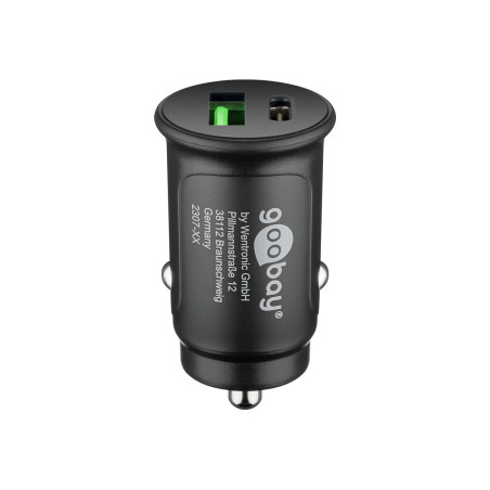 Goobay 59521 27 W Power Delivery Dual-USB Auto Fast Charger USB-C PD | Goobay