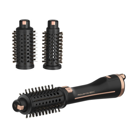 Rowenta | Styling Hair Brush | CF9620 | Temperature (max) 80 °C | Number of heating levels 3 | Black/Gold Rose
