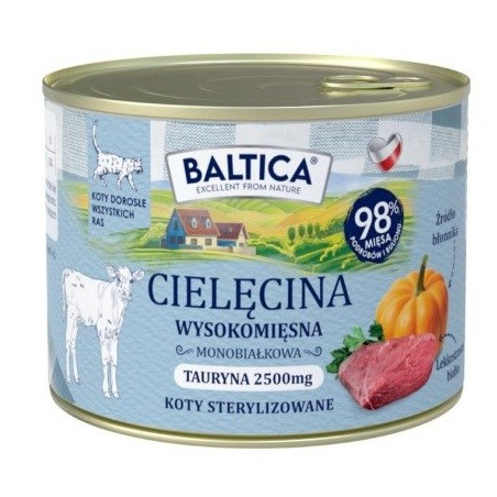 BALTICA Smaki regionów Veal - wet cat food - 185g