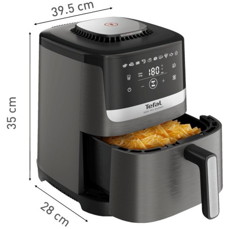 TEFAL Air Fryer | Easy Fry Silence EY551HE0 | Power 1650 W | Capacity 5 L | Gray