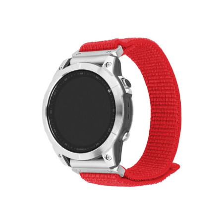 Fixed | Sporty Strap for Garmin QuickFit 22mm | 160-210 mm | Nylon | Red