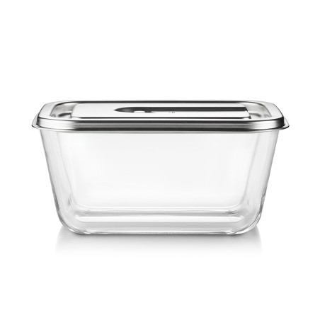 Caso Glass Vacuum Container with Stainless Steel Lid | VacuBoxx Inox XL | Transparent