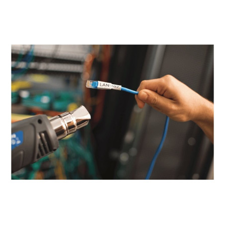 Brother | Heat shrink tube tape HSe-221E | Black on White