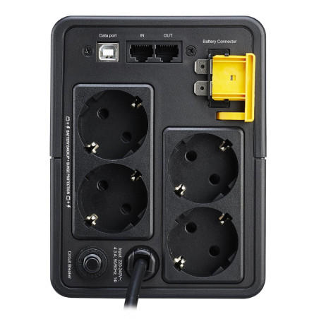 APC Back-UPS, 950VA, Tower, 230V, 4x CEE 7/7 Schuko outlets, AVR