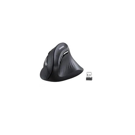 Mysz bezprzewodowa UGREEN MU008 pionowa optyczna 2,4G Bluetooth 5.0 - czarna