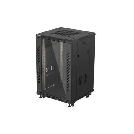 Lanberg FF01-6618-12B rack cabinet 18U Freestanding rack Black