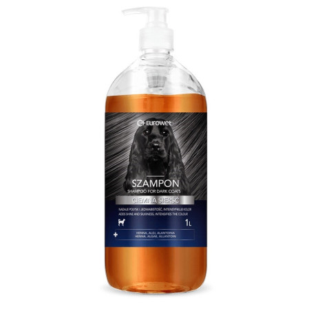 EUROWET Dark coat - shampoo for dogs - 1l