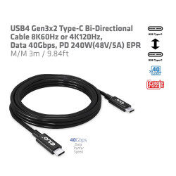 CLUB3D USB4 Gen3x2 Type-C...