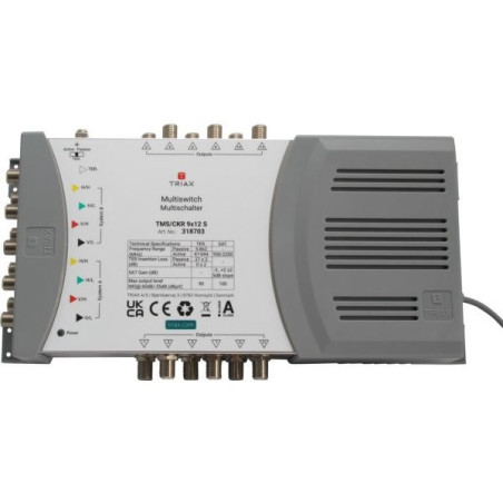 Triax TMS/CKR 9x12 S satellite multiswitch 5 inputs 12 outputs