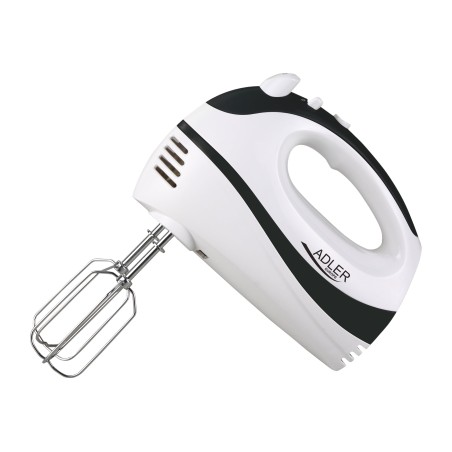 Adler | Mixer | AD 4205 b | Hand Mixer | 300 W | Number of speeds 5 | Turbo mode | White/Black
