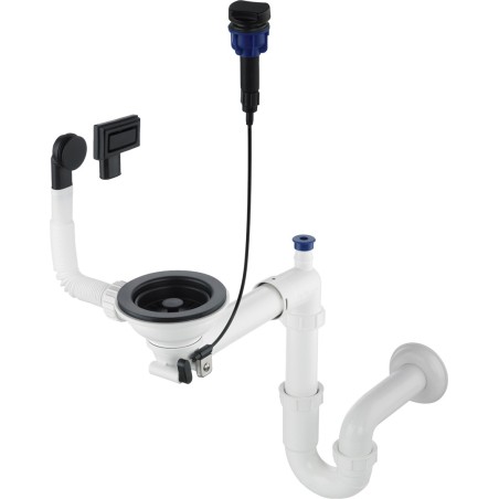 Siphon for 1-bowl granite sink - Space-Saver