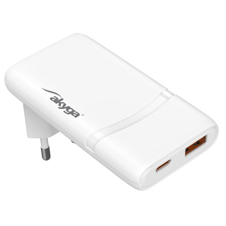Akyga USB-A + USB-C charger AK-CH-31