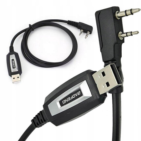 Baofeng USB cable for programming UV-5R 82 888S UV-S9 PLUS UV-13 16 17 21 radios with a K-type plug