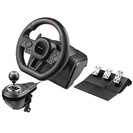 Tracer SimRacer Manual Gearbox 6in1 Black Steering wheel + pedals + shifter Analogue Nintendo Switch, PC, PlayStation 4, Playstation 3, Xbox One, Xbox 360