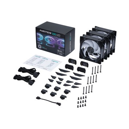 Phanteks D30 120mm  PWM Fan, DRGB, Bla