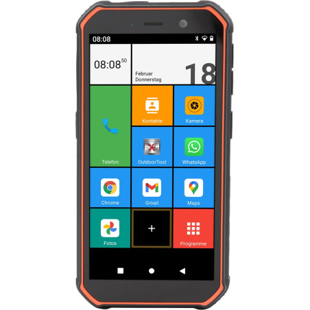 Olympia TREK 14 cm (5.5") Dual SIM Android 10 4G USB Type-C 3 GB 32 GB 5000 mAh Black, Orange
