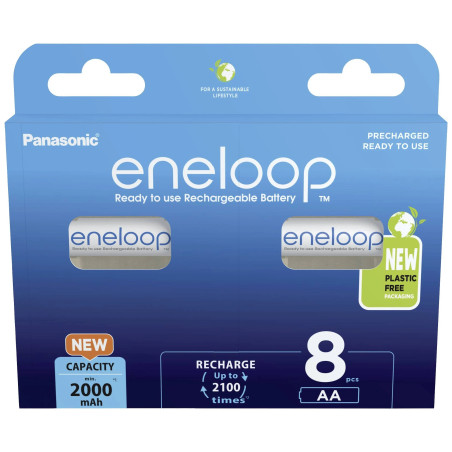 Panasonic | Rechargeable Batteries | ENELOOP BK-3MCDE/8BE | AA | 2000 mAh | 8 pc(s)