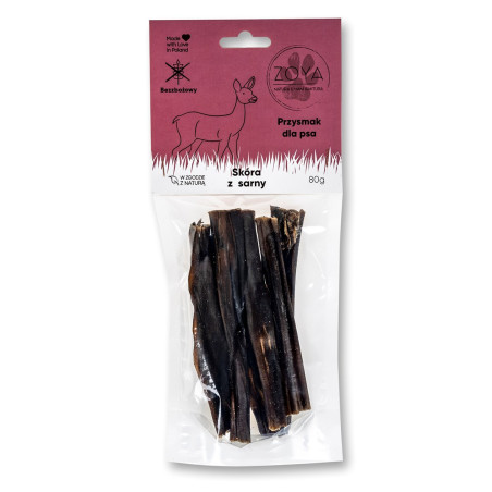 ZOYA Roe deer skin - dog treat - 80g