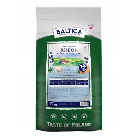 BALTICA Smaki regionów Junior Lamb with veal - dry dog food - 12kg