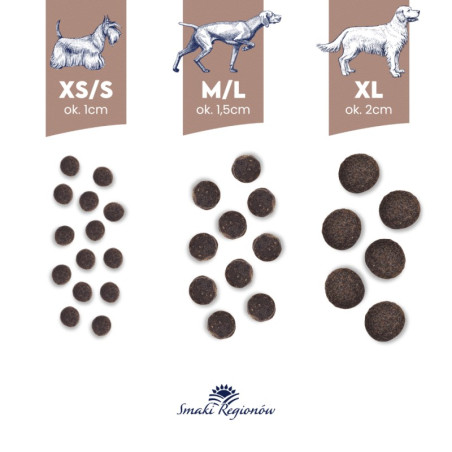 BALTICA Smaki regionów Small breeds Venison with forest fruits - dry dog food - 1kg