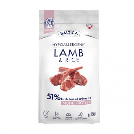 BALTICA Nutraceutic Hypoallergenic M Lamb with rice - dry dog food - 3kg