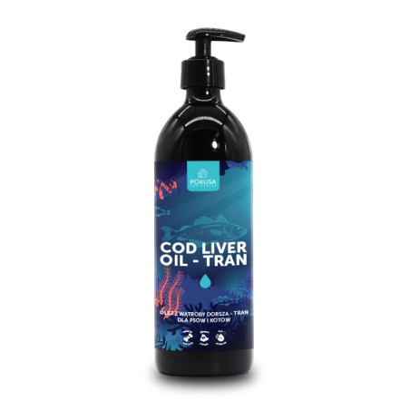 POKUSA Cod liver oil - cod liver oil for dogs and cats – 500ml