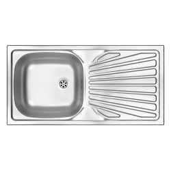 1-bowl steel sink with drainer
