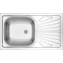1-bowl steel sink with drainer