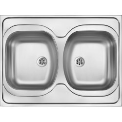 2-bowl steel sink - overlay