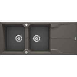 2-bowl granite sink with...
