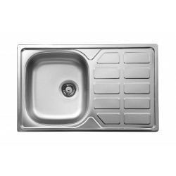 1-bowl steel sink with drainer
