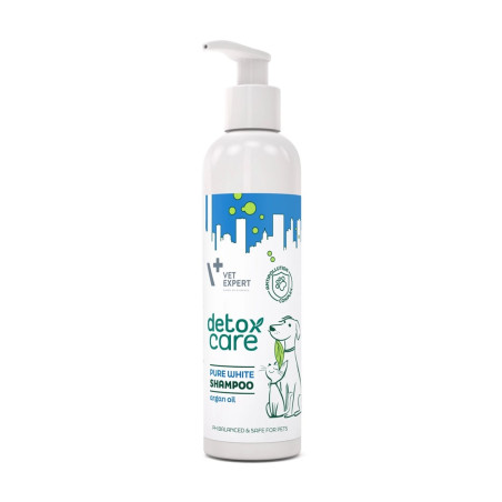 VETEXPERT Detox Care Pure White Shampoo - shampoo for dogs and cats - 250 ml