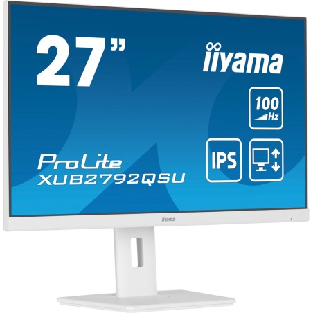 iiyama ProLite XUB2792QSU-W6 computer monitor 68.6 cm (27") 2560 x 1440 pixels Wide Quad HD LED White
