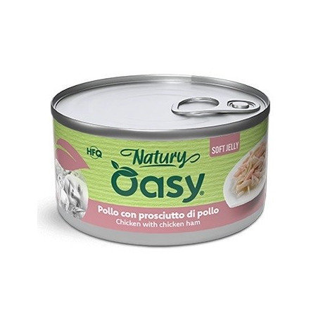OASY Natury Soft jelly Chicken with chicken ham - wet cat food - 150g