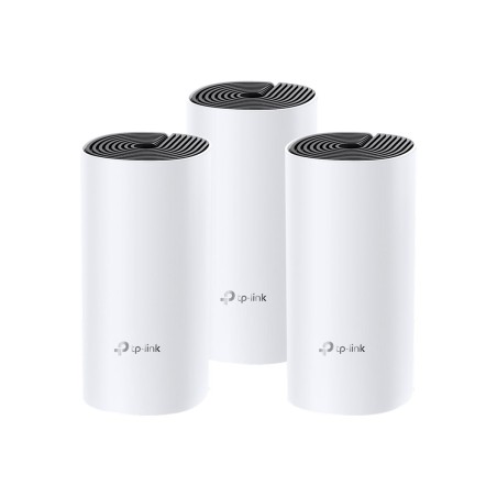 Whole Home Mesh WiFi System | Deco M4 (3-Pack) | 802.11ac | 300+867 Mbit/s | 10/100/1000 Mbit/s | Ethernet LAN (RJ-45) ports 2 | Mesh Support Yes | MU-MiMO Yes | No mobile broadband | Antenna type 2xInternal | No