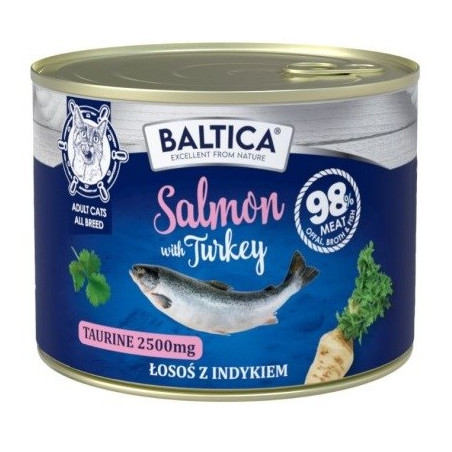 BALTICA Excellent Salmon with turkey - wet cat food - 185g