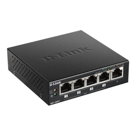 D-Link | Switch | DGS-1005P | Unmanaged | Desktop | Gigabit Ethernet (copper) ports quantity 5 | Power over Ethernet (PoE) ports quantity 4 | Power supply type External
