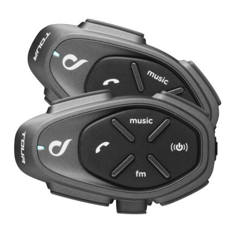 Interphone TOUR HD Motorbike intercom 1500 m 2 pcs Black